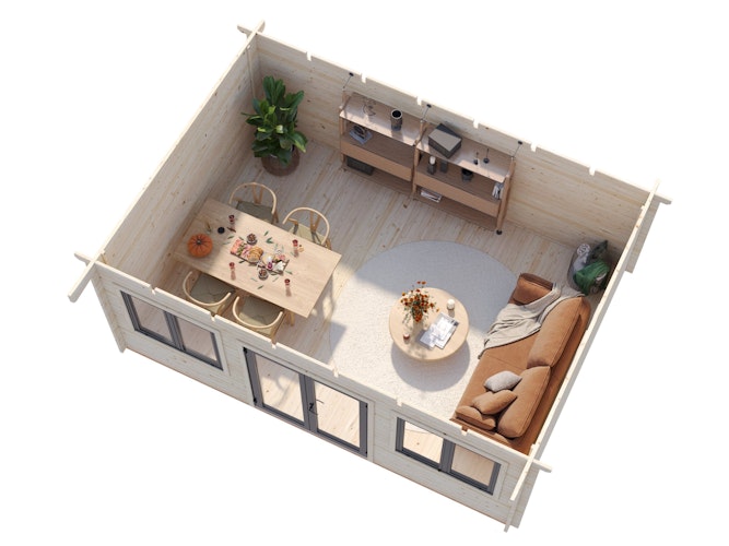 Palmako Gartenhaus Lisandra 19,4 m² - 44 mm