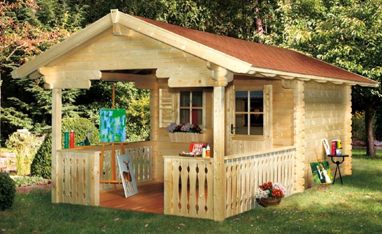 Skan Holz 45 mm Blockbohlenhaus Arosa