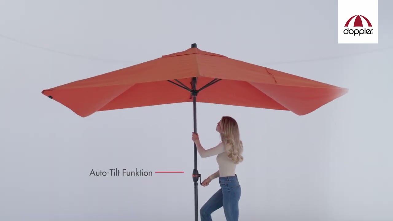 doppler Mittelmastschirm myZONE 300 x 200 Auto Tilt, Aluminium Anthrazit / 100 % Polyester 180 g/m²