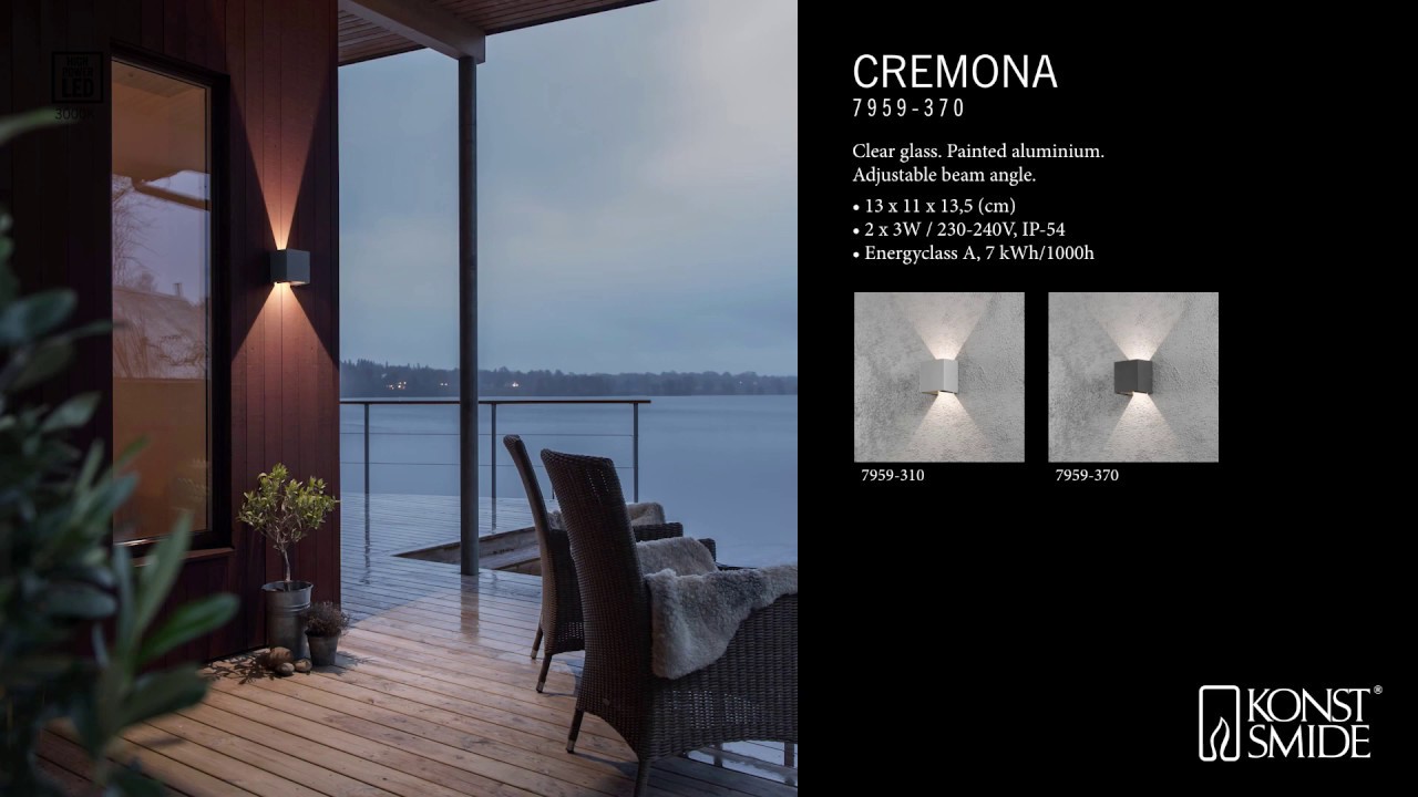 Konstsmide Wandleuchte Cremona, versch. Farben