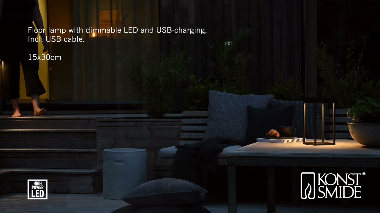 Konstsmide LED USB-Laterne klein Ravello, schwarz, dimmbar (7811-750)