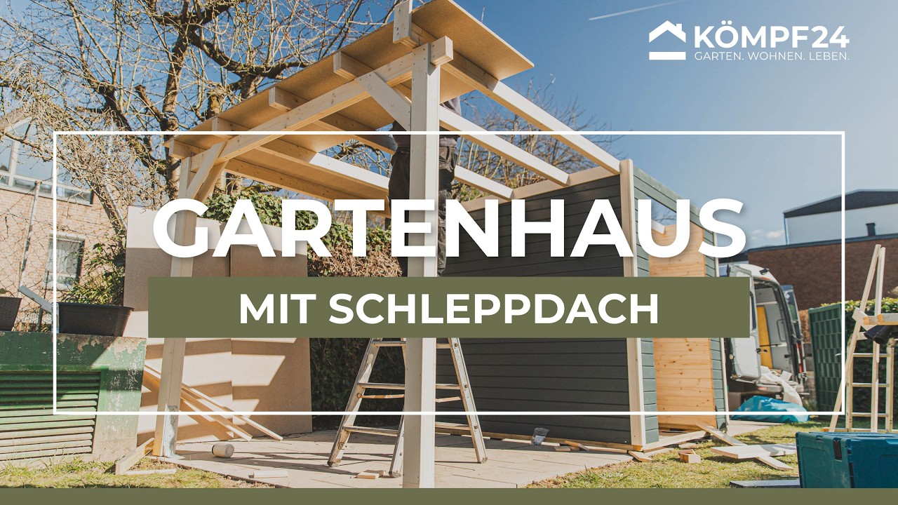 Karibu Woodfeeling Gartenhaus Askola 2/3/3,5/4/5 m. 240 cm Schleppdach/Seiten- und Rückwand