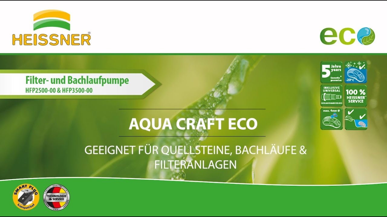 Heissner Smartline ECO Bachlaufpumpe 2200 l/h (HFP2500-00) ab Modell 2021