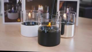 TenderFlame Tischfeuer LILLY Sandstrahloptik, verschiedene Farben