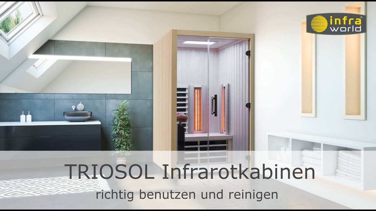 Infraworld Infrarotkabine TrioSol Glas 145 Zirbe VG inkl. 5-teiligem gratis Zubehörset