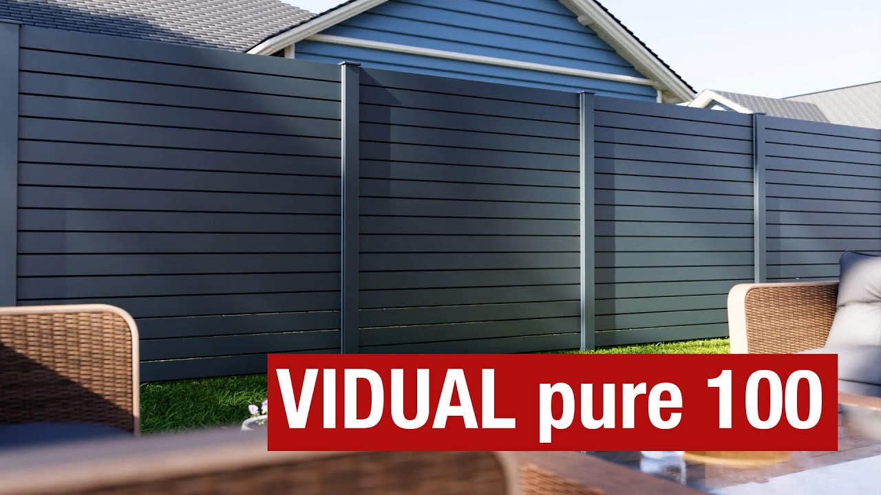 dz Alu Steckzaun-Komplettset VIDUAL Pure 100 Distanz 9 mm zum Aufschrauben