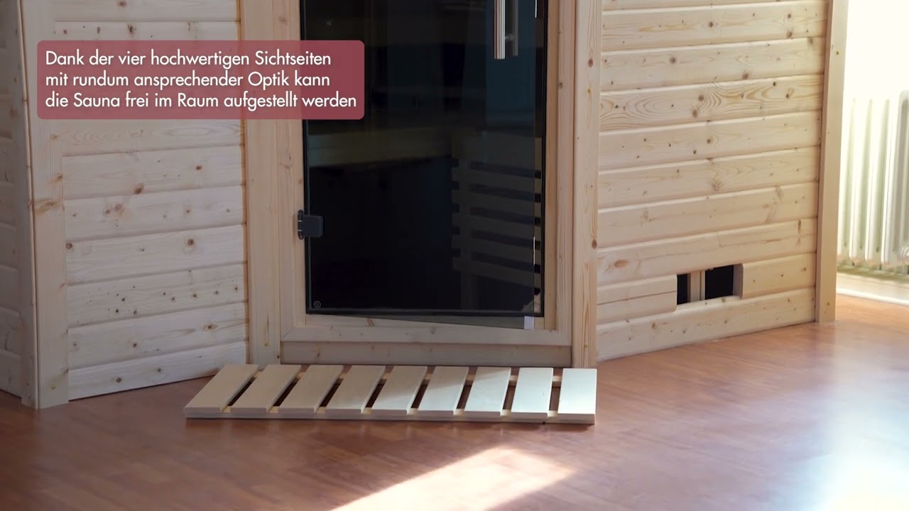 Karibu Woodfeeling Sauna Jutta - 38 mm Massivholz Aktionssauna