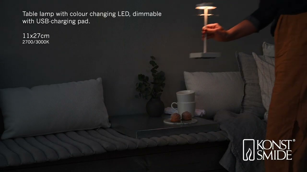 Konstsmide LED USB-Tischleuchte Scilla, weiss, Farbtemperatur, dimmbar (7816-250)