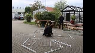 Vitavia Gewächshaus Eris 3800 inkl. 1 Dachfenster, Regenrinnen, Stahlfundamentrahmen - 3,8 m²