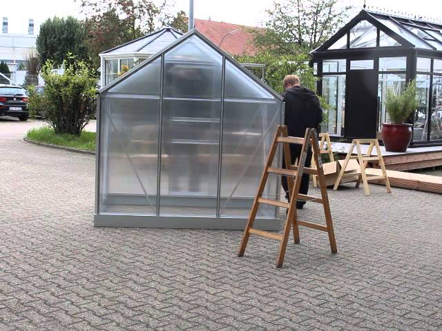 Vitavia Gewächshaus Eris 3800 inkl. 1 Dachfenster, Regenrinnen, Stahlfundamentrahmen - 3,8 m²