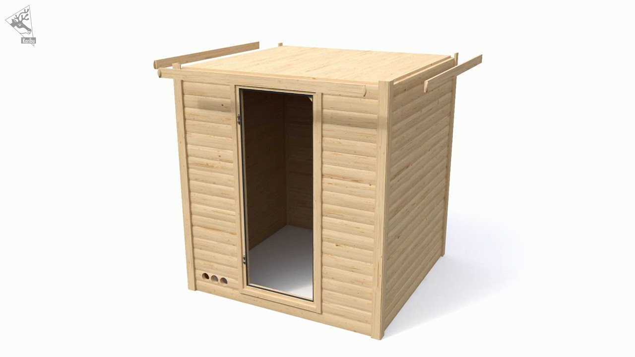 Karibu Sauna Sinai 3 - Massivholzsauna mit Eckeinstieg 38 mm inkl. gratis Sauna-Zubehörset im Wert von 234,94 €
