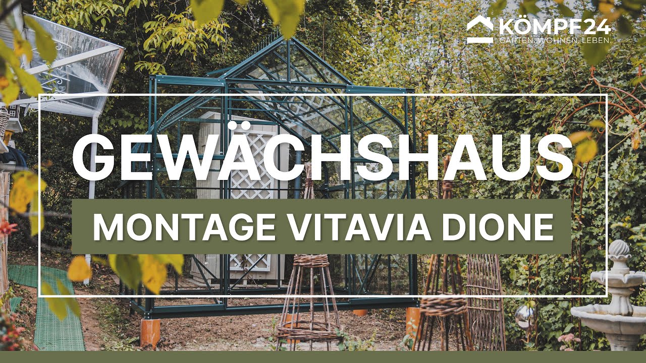 Vitavia Gewächshaus Dione/Diana 11500 inkl. 4 Dachfenster und Stahlfundamentrahmen - 11,5 m²