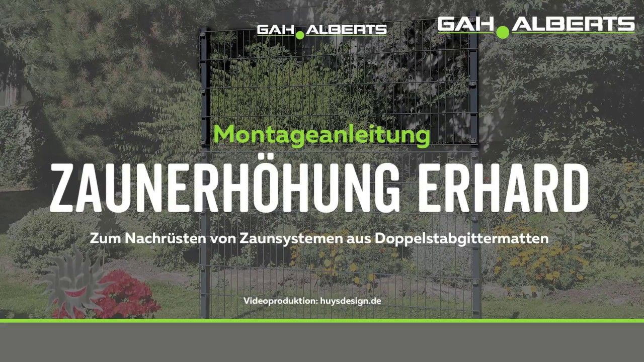 Alberts®  Zaunerhöhung Erhard 60 x 40 mm für Doppestabmatten-Zaun