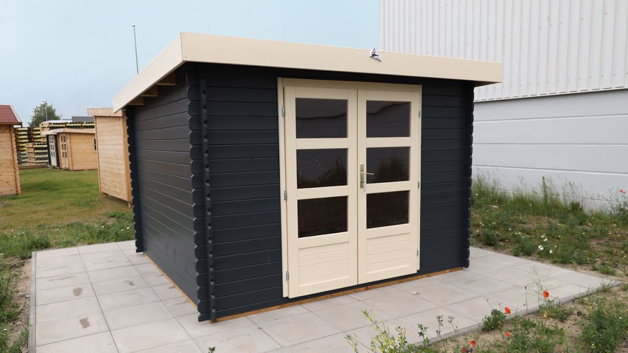 Karibu Woodfeeling Gartenhaus Bastrup 5 naturbelassen - 28 mm