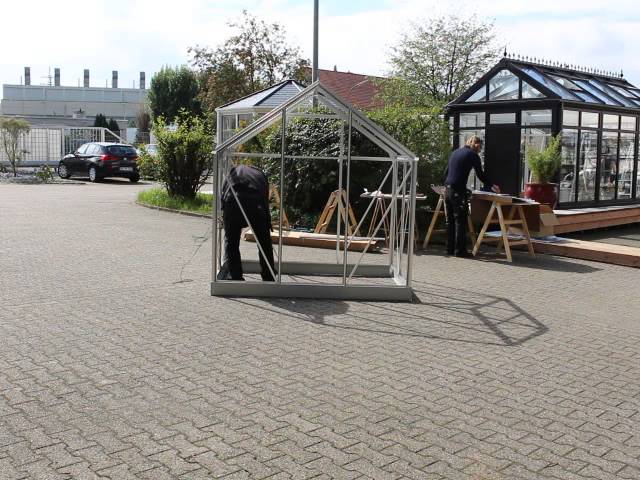 Vitavia Gewächshaus Eris 3800 inkl. 1 Dachfenster, Regenrinnen, Stahlfundamentrahmen - 3,8 m²