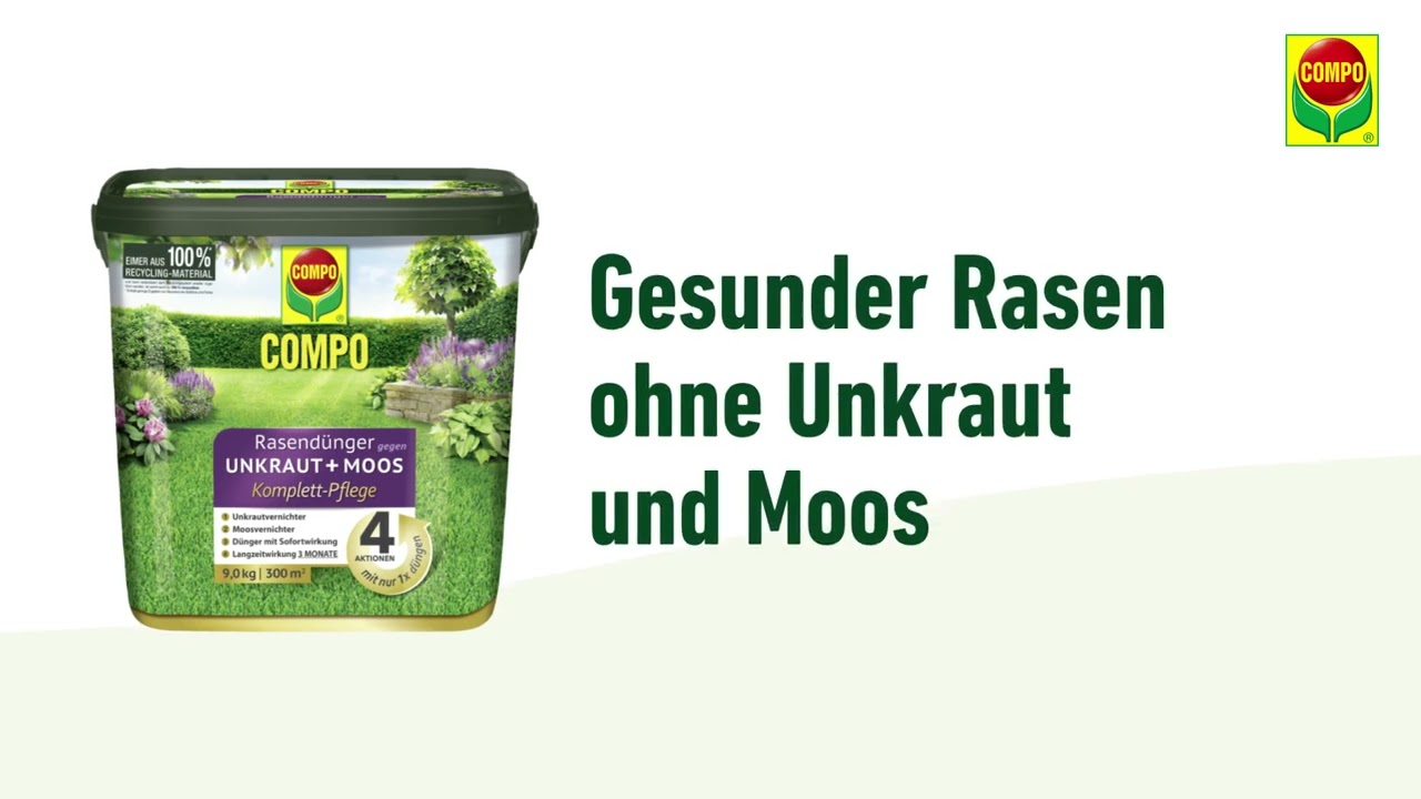 COMPO Rasendünger Unkraut + Moos Komplett-Pflege