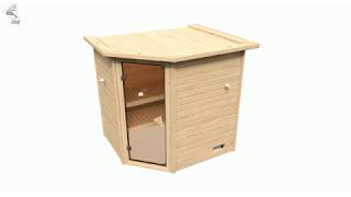 Karibu Woodfeeling Sauna Antonia - 38 mm Massivholz Aktionssauna inkl. gratis Sauna-Zubehörset im Wert von 234,94 €