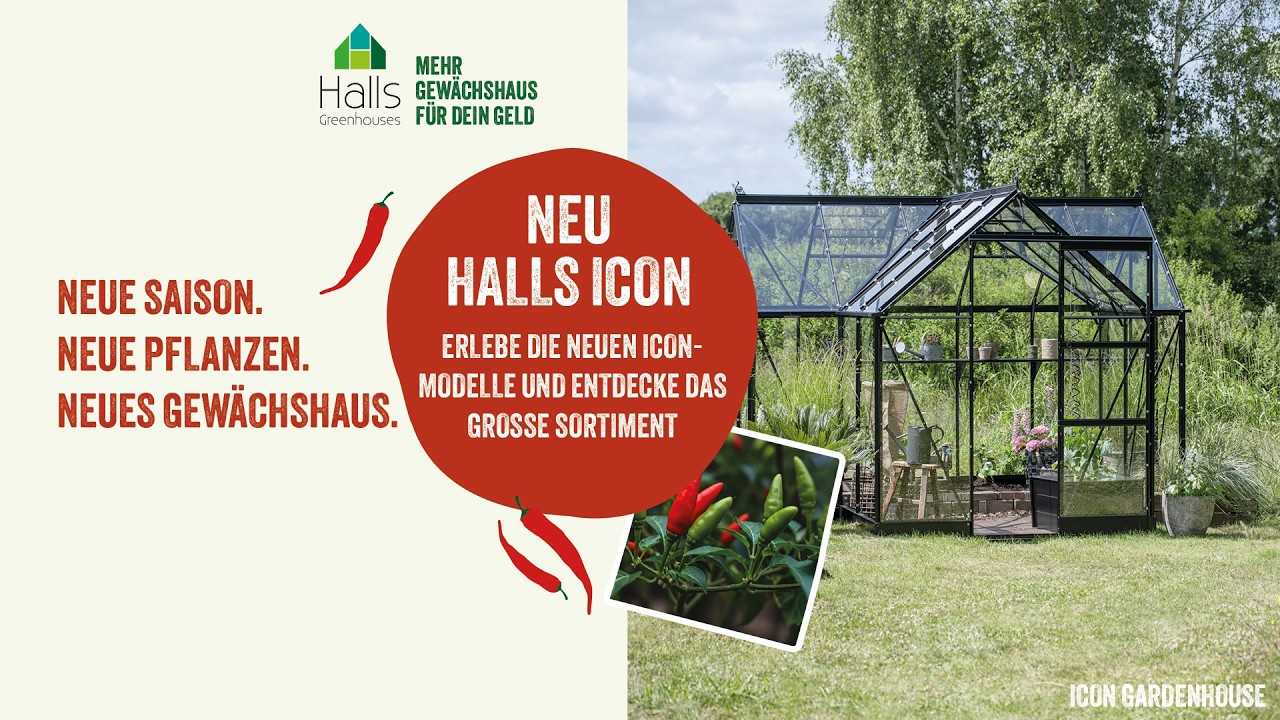 Halls Gewächshaus Icon Gartenhaus - 8,6 m² / 13 m²