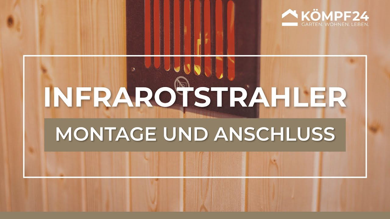 Infraworld VITALlight-Infrarotstrahler-Set rot Easy Control-schwarz - gerader Einbau