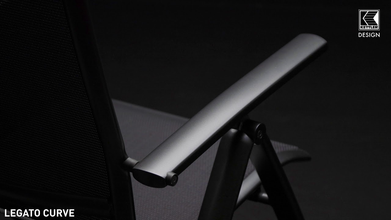 Kettler Multipositionssessel LEGATO CURVE, Aluminium Anthrazit / Outdoorgewebe Anthrazit